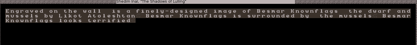 Illustration for article titled The Randomly Generated Art Made By My Dwarf Fortress Dwarves Is Terrible